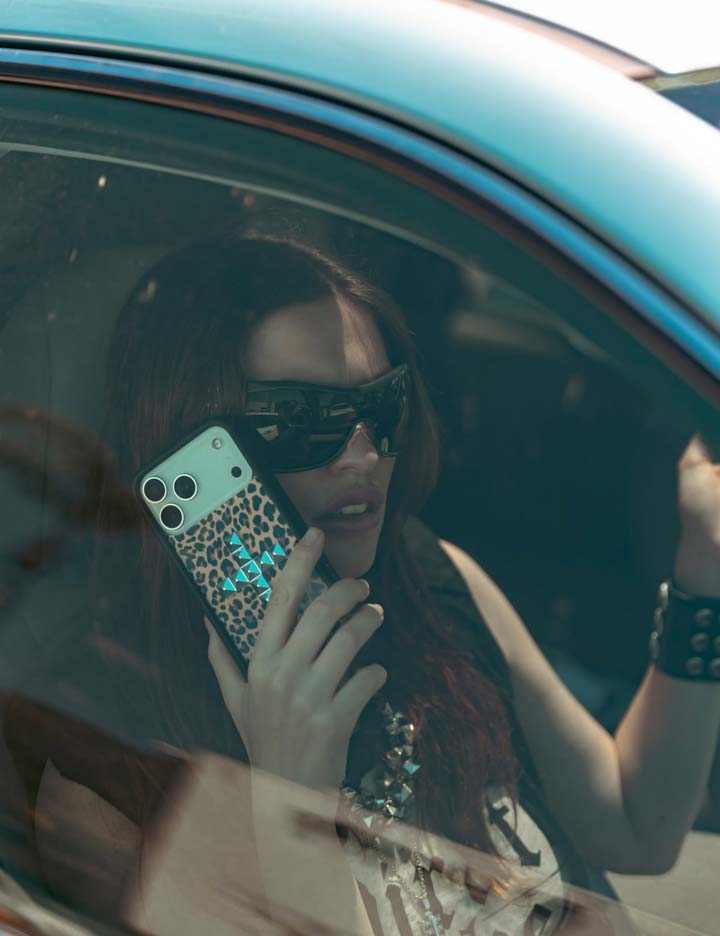 Stud Cross Meow iPhone Case