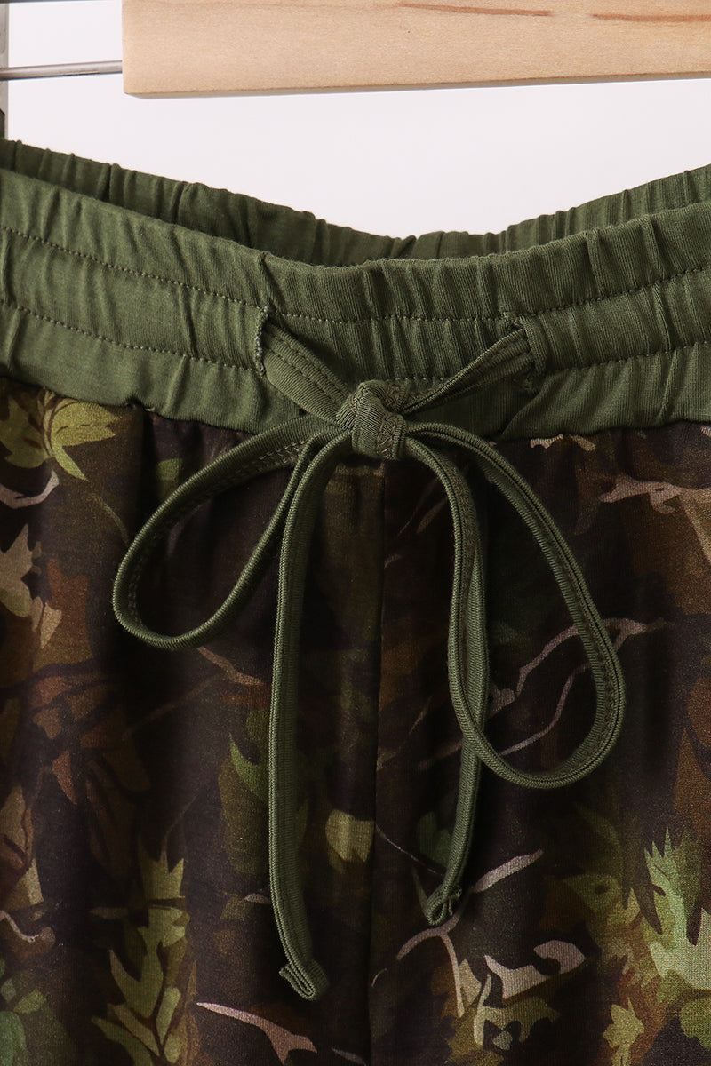 Forest Leaf Camo bamboo dad pants