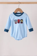 Blue character embroidery bubble