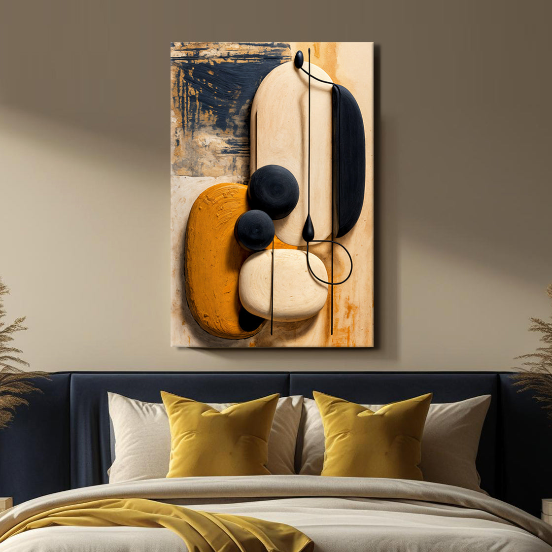 Arte de pared "Armonía abstracta naranja"