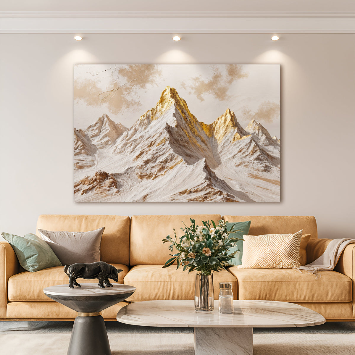 Arte de pared Picos Dorados