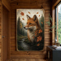 Arte de pared de doble exposición Zorro de otoño