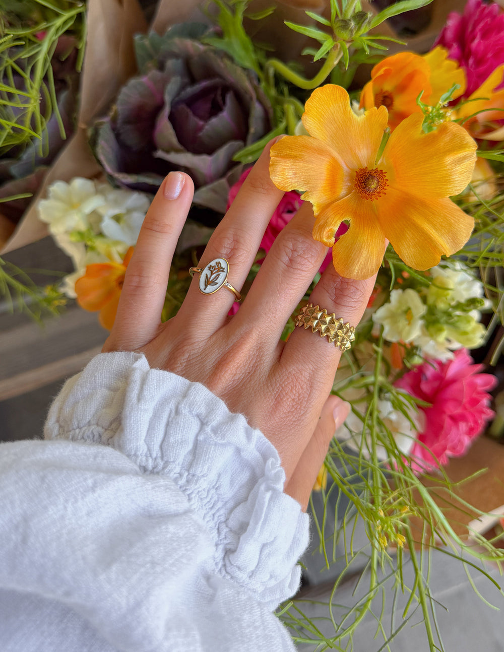 Anillo Esmaltado Bloom Again