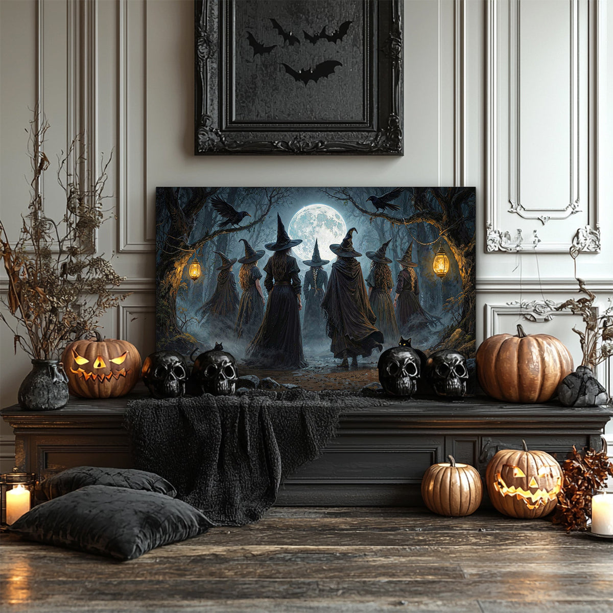 Arte de pared de Halloween "Aquelarre de brujas"