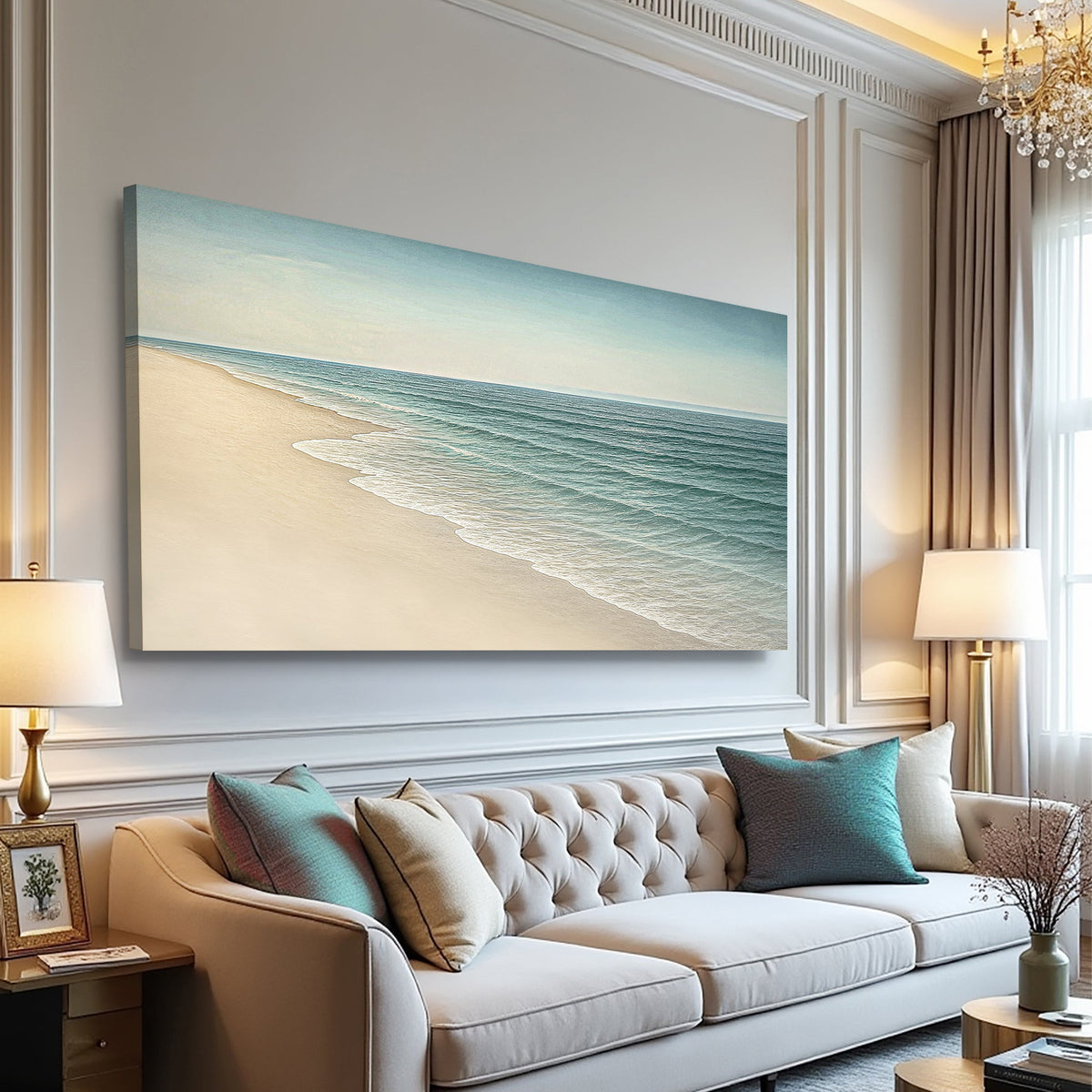 Arte de pared de costa de playa II