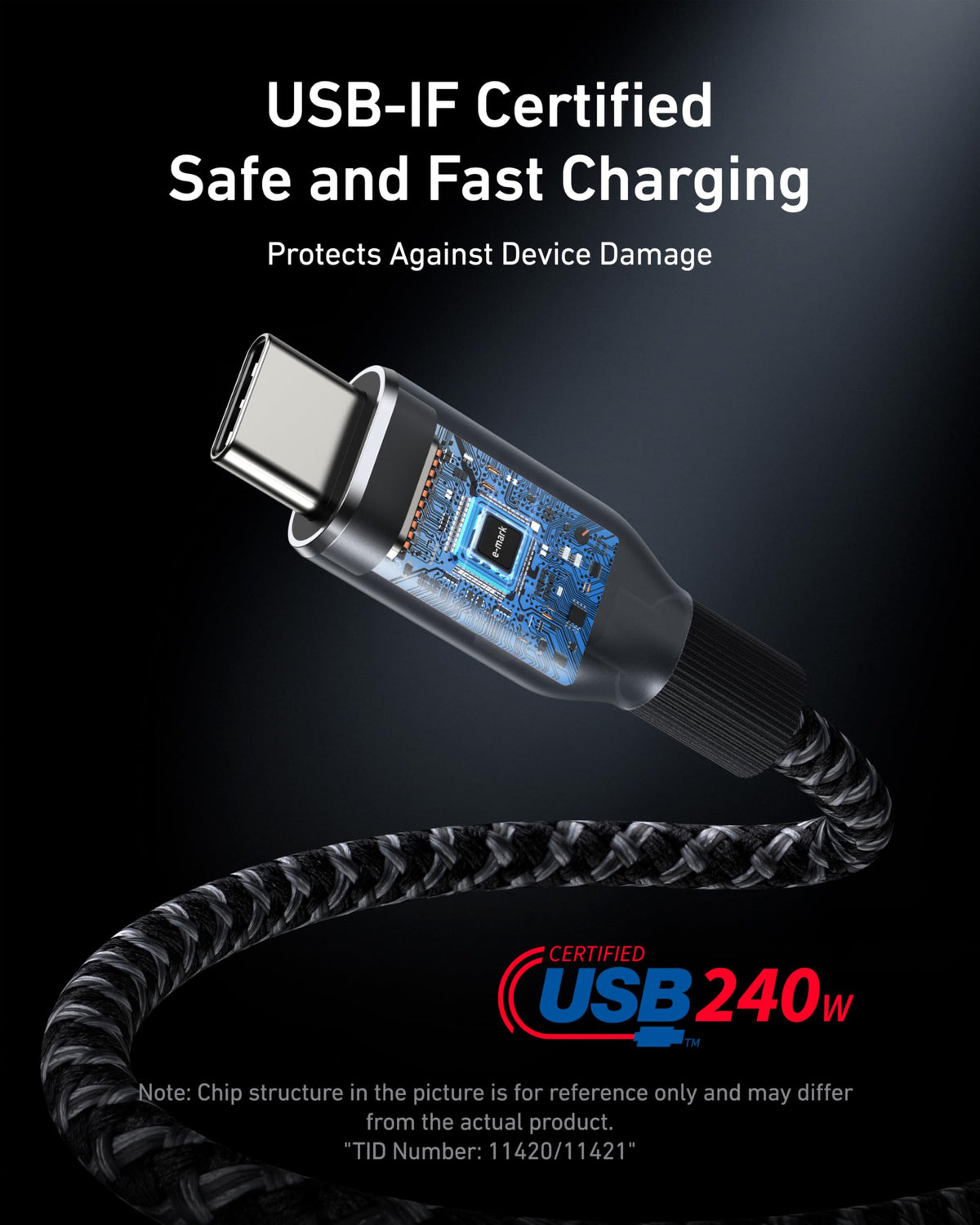 Cable USB-C a USB-C Anker Prime (240 W, trenzado con materiales reciclados)