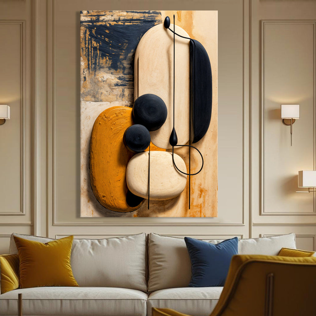 Arte de pared "Armonía abstracta naranja"