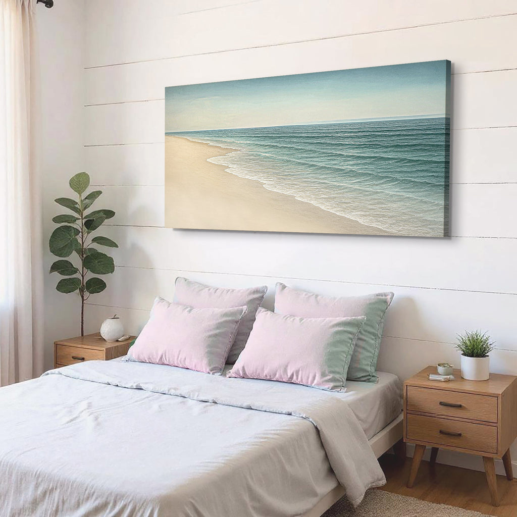 Arte de pared de costa de playa II