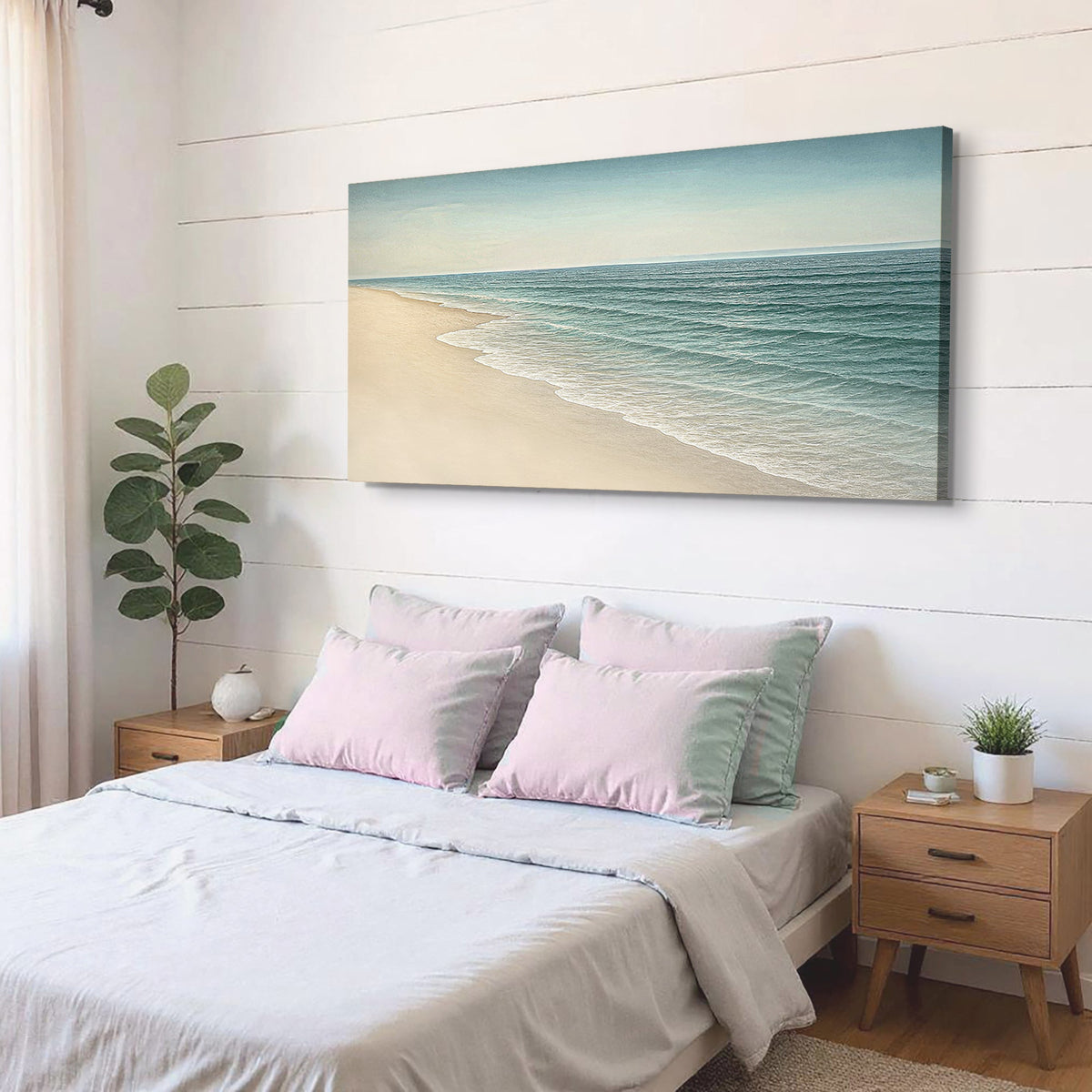 Arte de pared de costa de playa II
