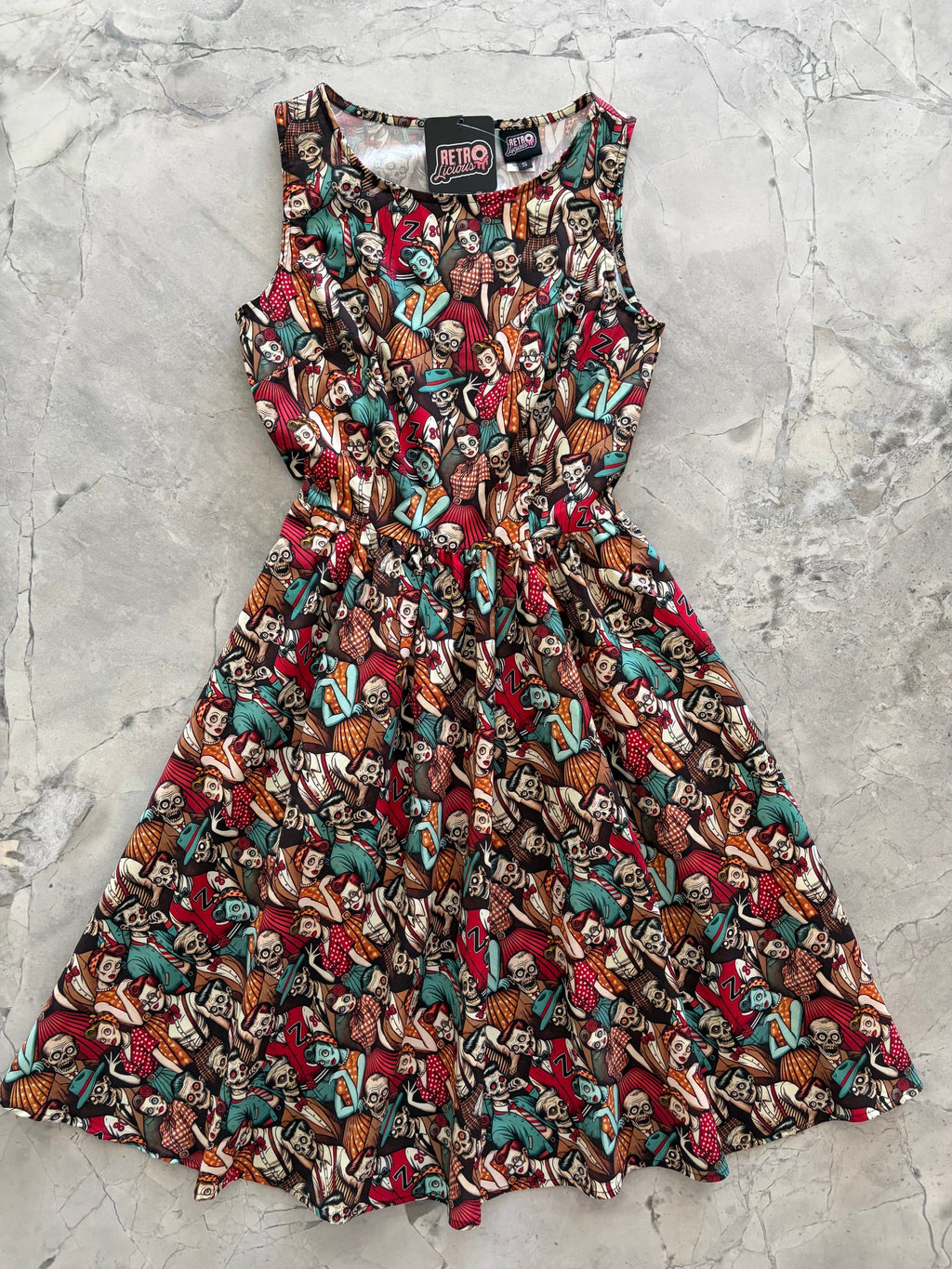 Vestido vintage de zombis