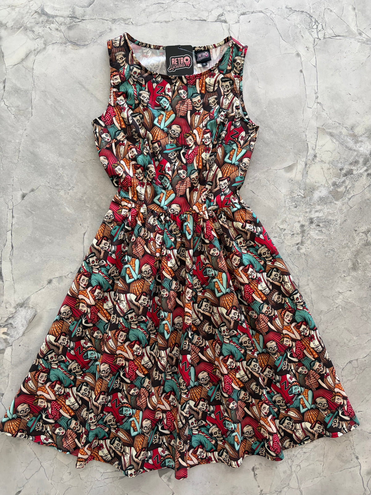 Vestido vintage de zombis