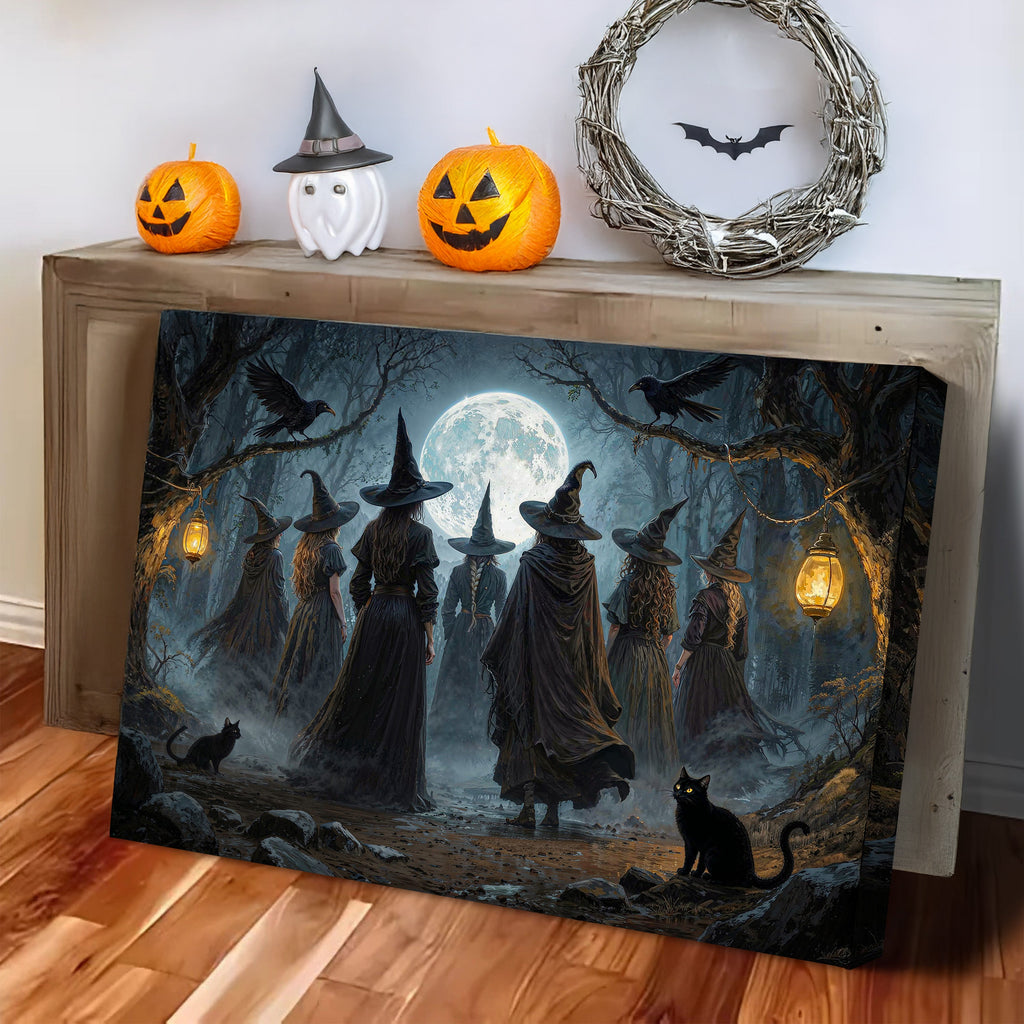 Arte de pared de Halloween "Aquelarre de brujas"
