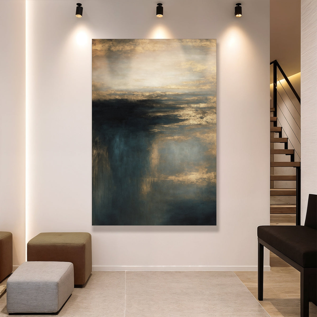 Arte de pared Resplandor de paisaje nuboso