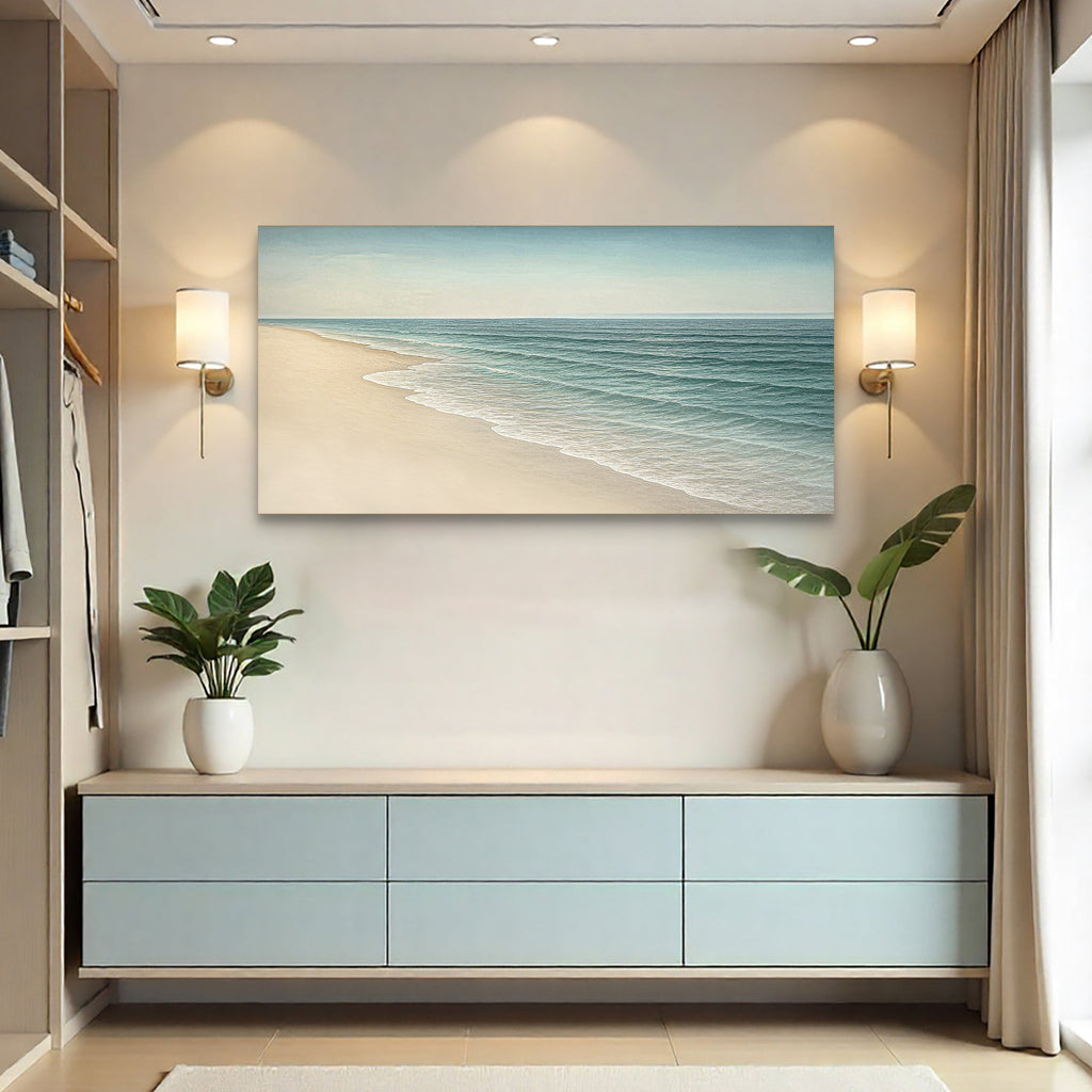 Arte de pared de costa de playa II