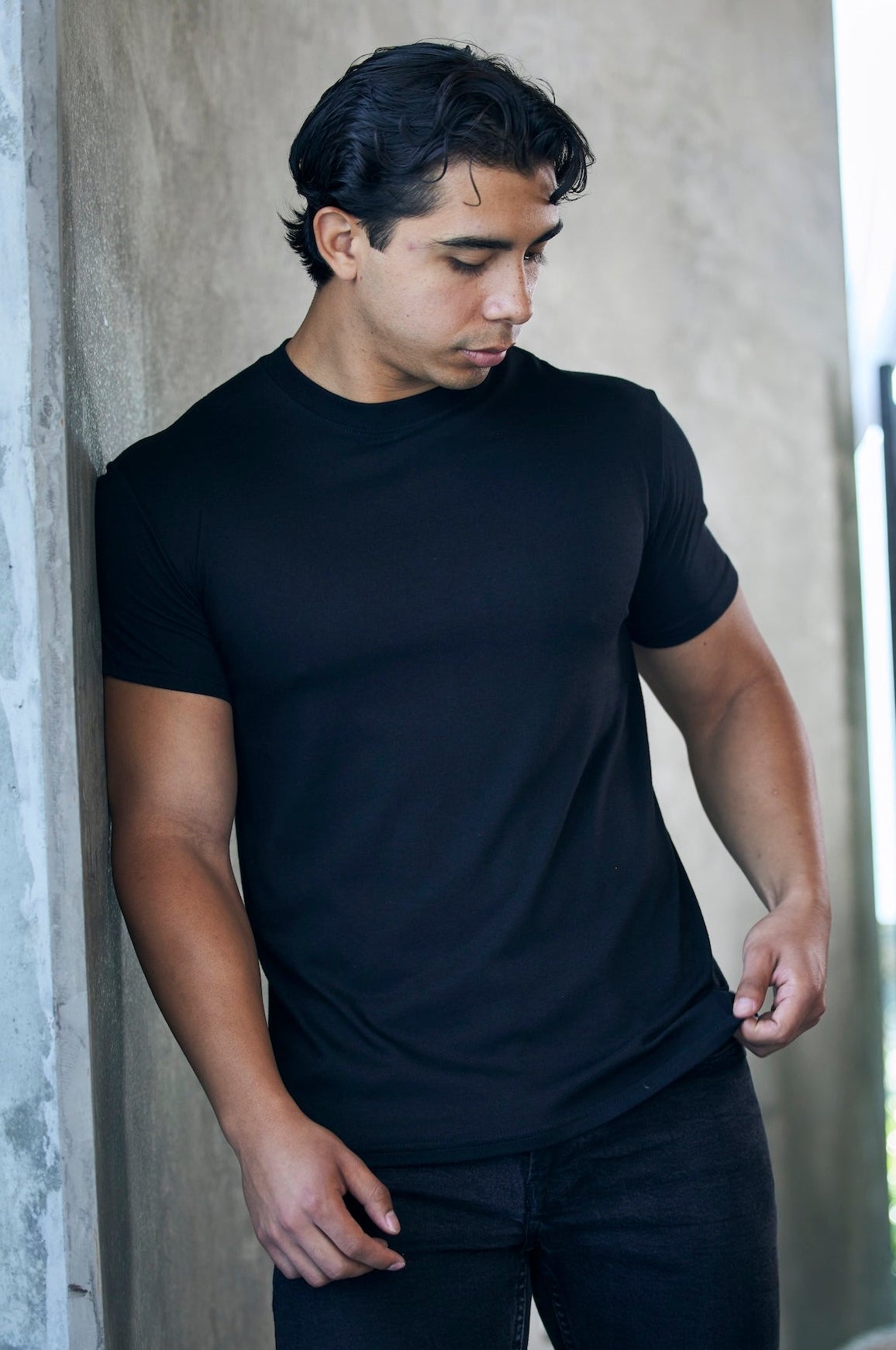 Men's short-sleeved bamboo t-shirt - classic fit
