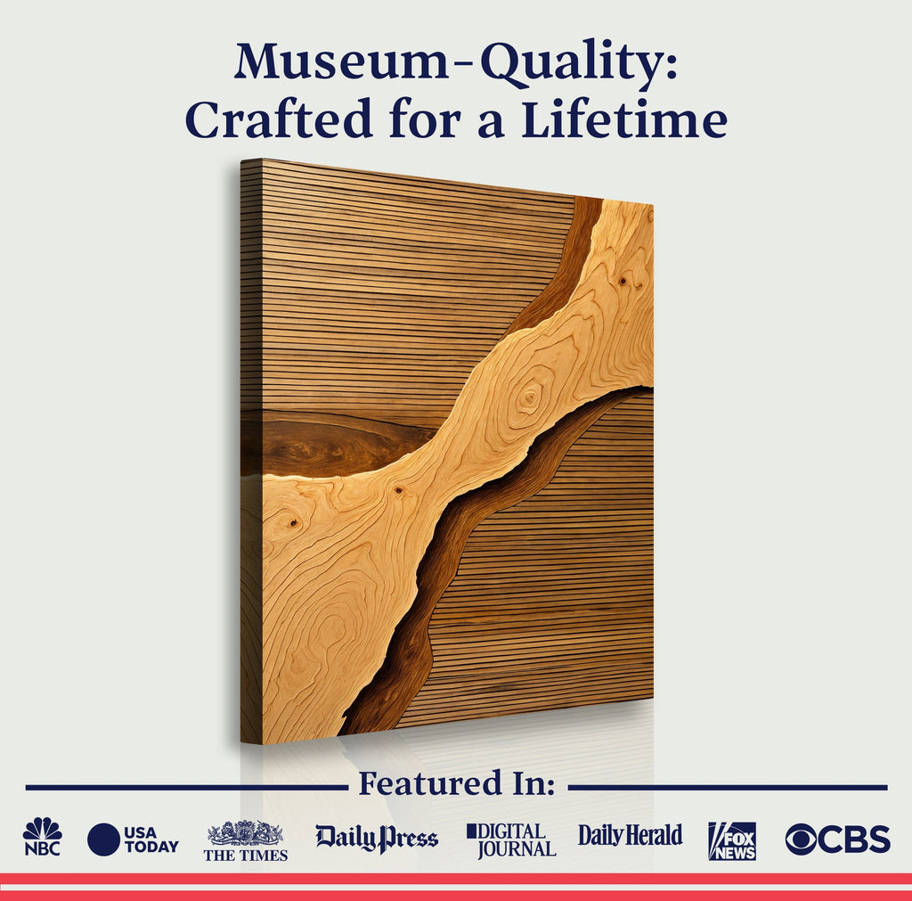 Arte de pared de grieta de madera