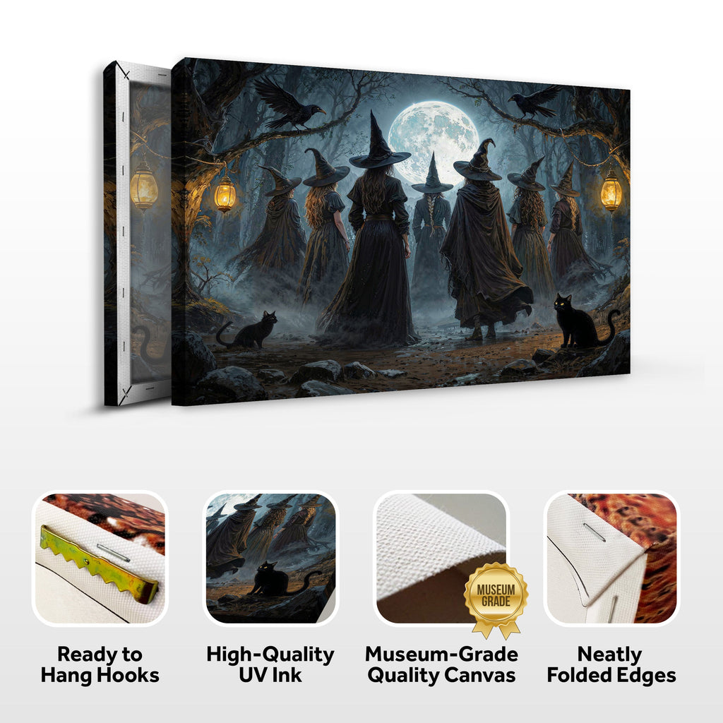 Arte de pared de Halloween "Aquelarre de brujas"