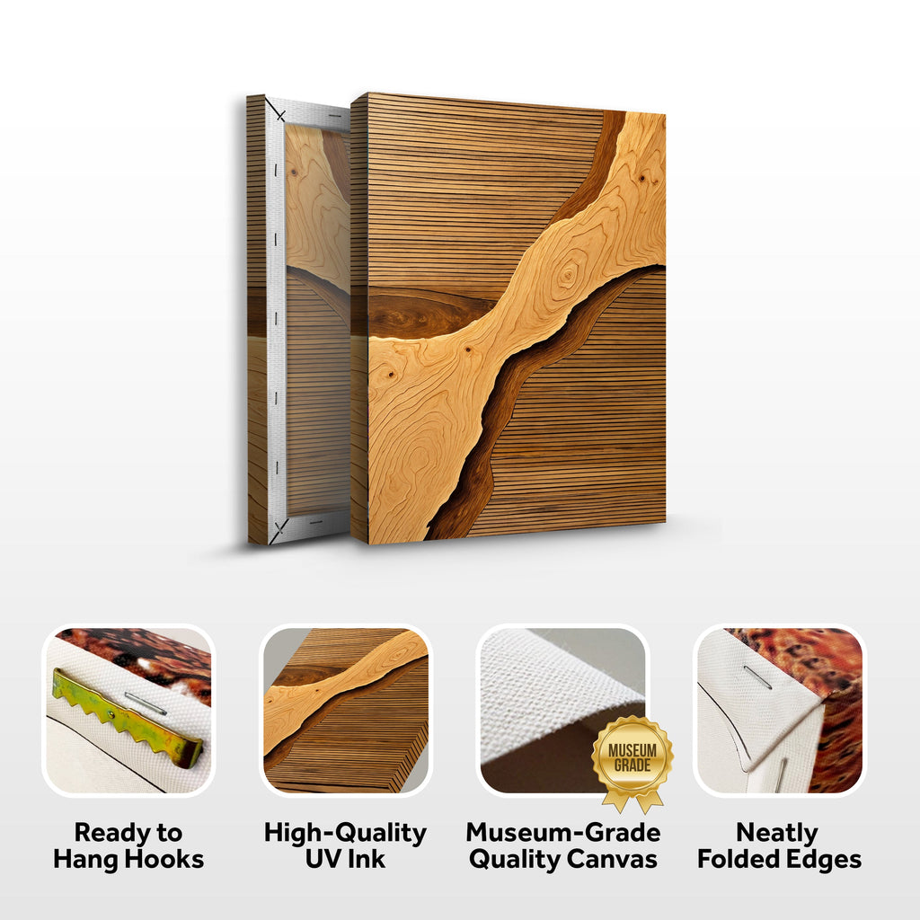 Arte de pared de grieta de madera