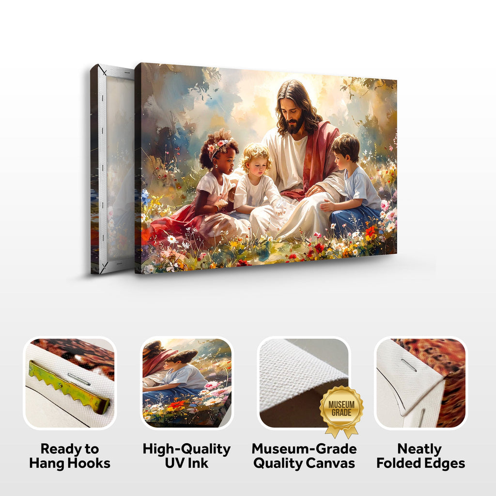 Jesús con niños Faith Wall Art VIII