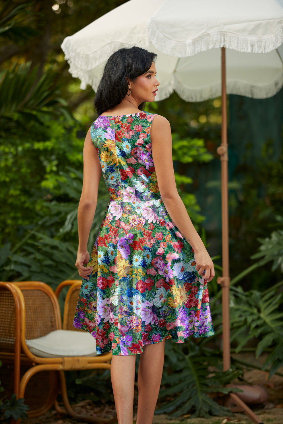 Vestido vintage floral