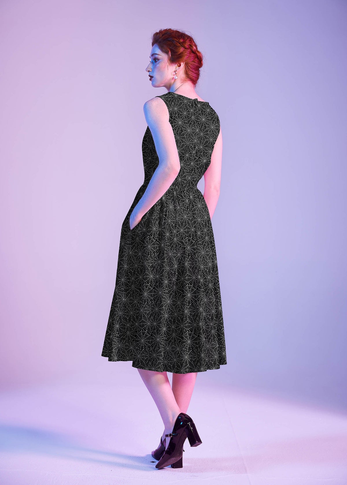 Vestido midi de telaraña