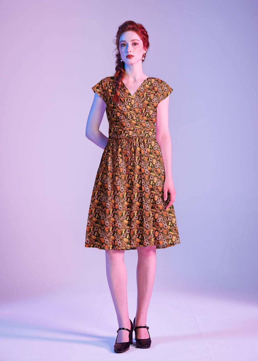 Vestido Greta de calabazas y flores