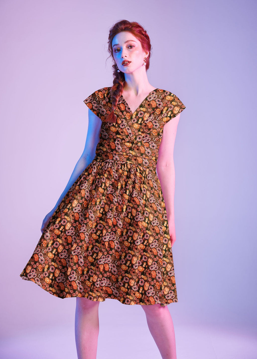 Vestido Greta de calabazas y flores