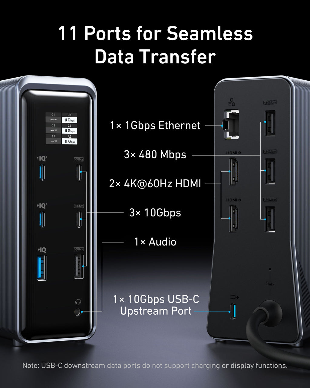 Estación de acoplamiento de carga Anker Prime (14 en 1, doble pantalla, 160 W)