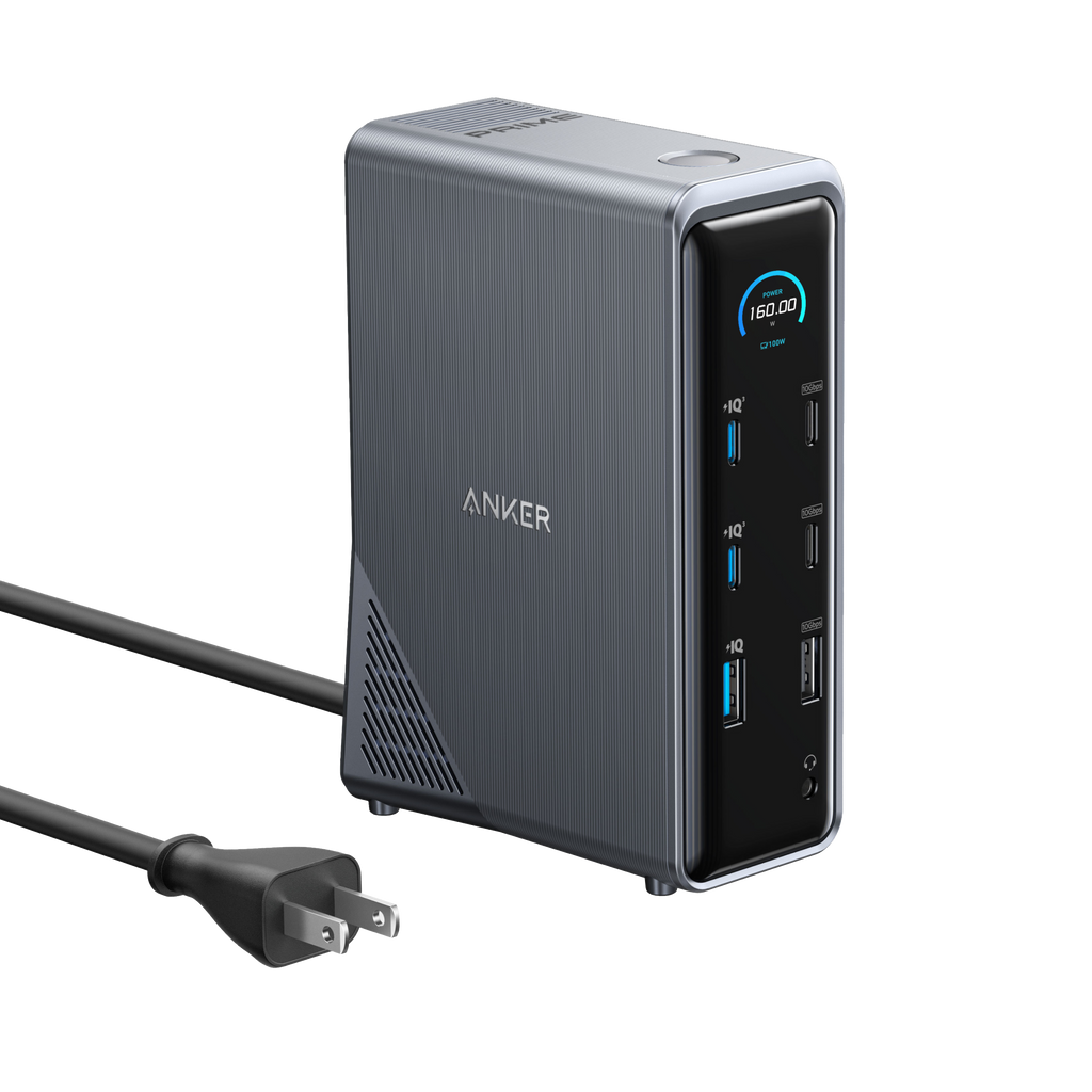 Estación de acoplamiento de carga Anker Prime (14 en 1, doble pantalla, 160 W)