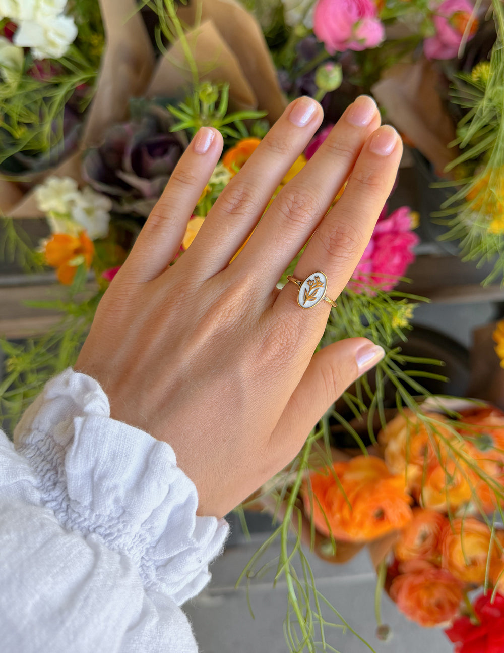 Anillo Esmaltado Bloom Again