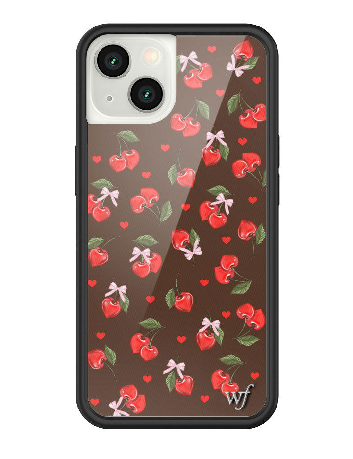 Funda de iPhone de cerezas con chocolate