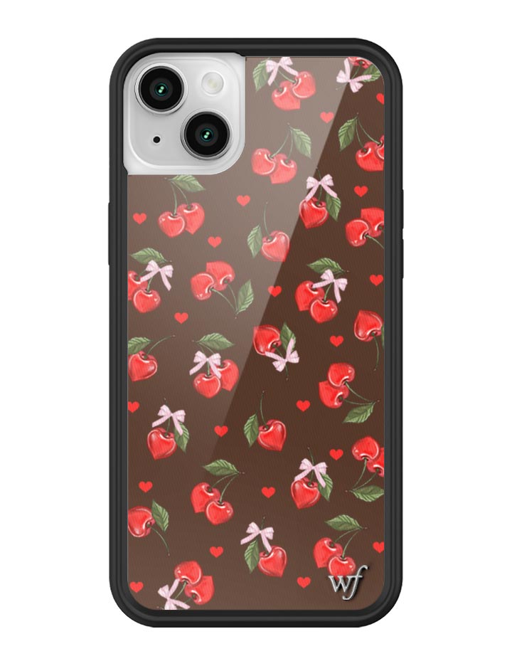 Funda de iPhone de cerezas con chocolate