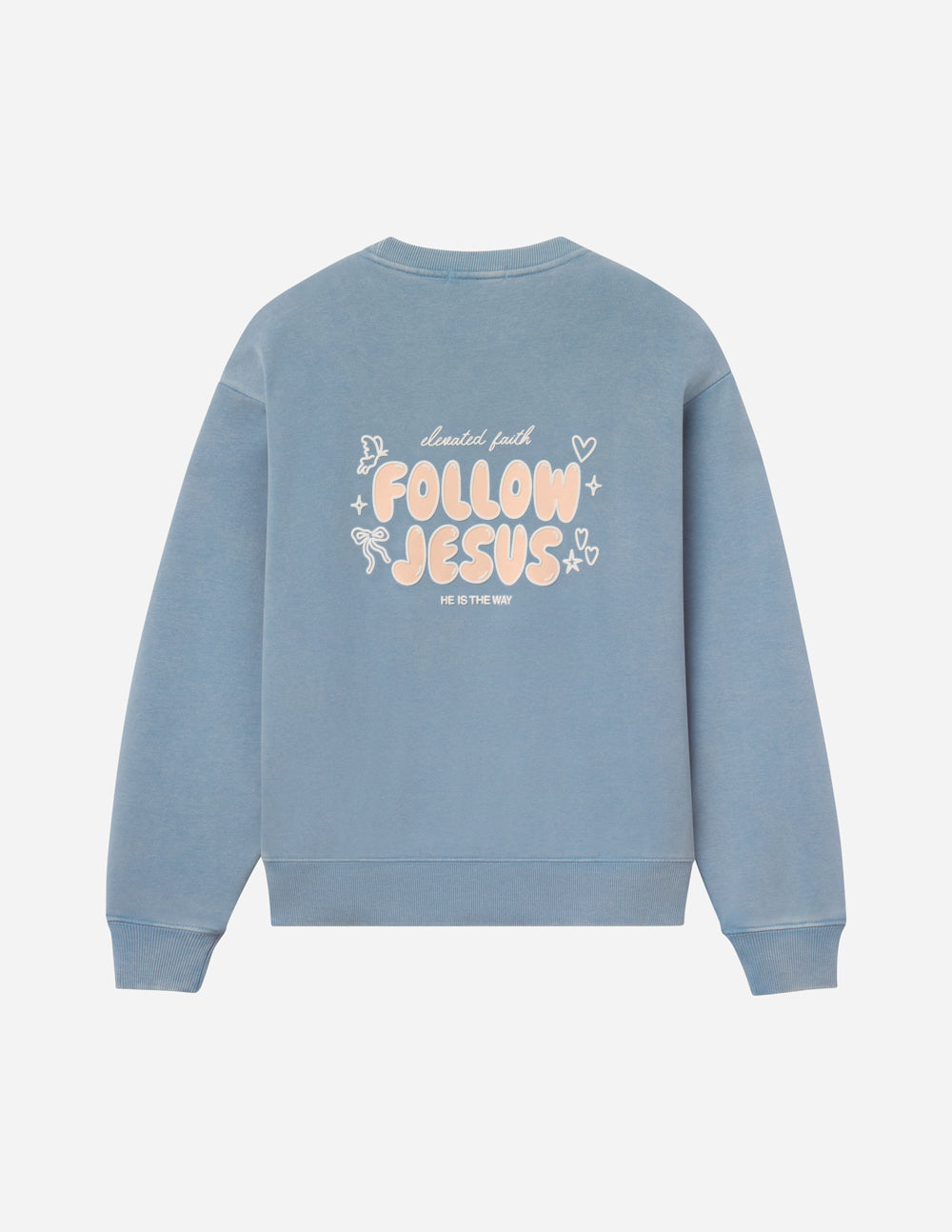 Sudadera Unisex Cuello Redondo Sigue a Jesús