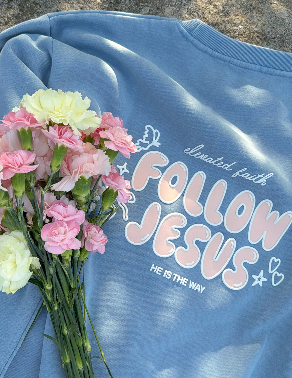 Sudadera Unisex Cuello Redondo Sigue a Jesús
