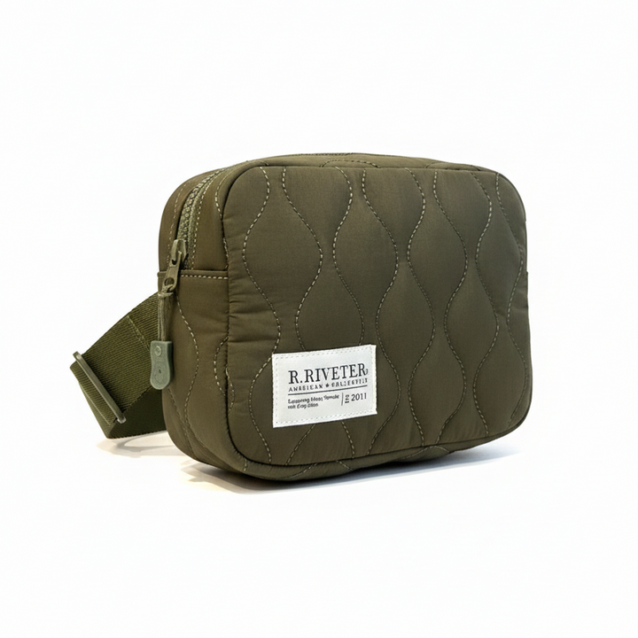 Augusta | Bolso acolchado verde militar