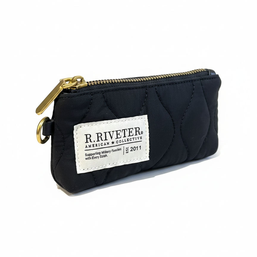 The Echo Pouch | Black Woobie Quilted