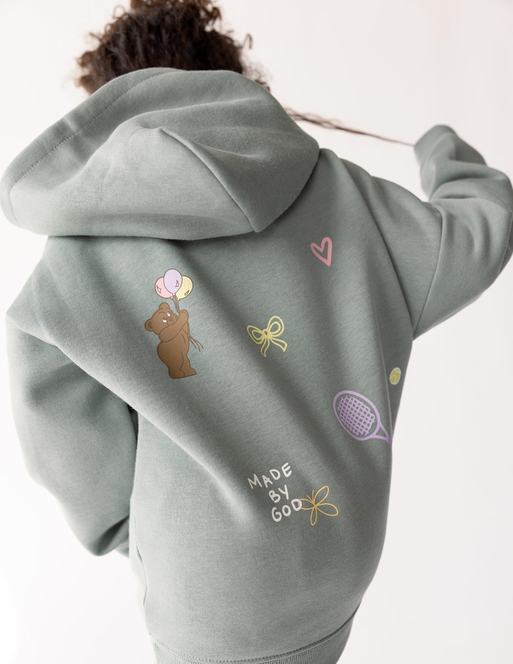 Sudadera con capucha para niños "Dios me creó"