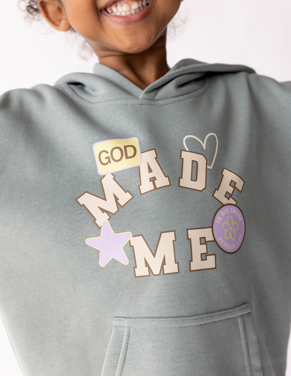Sudadera con capucha para niños "Dios me creó"
