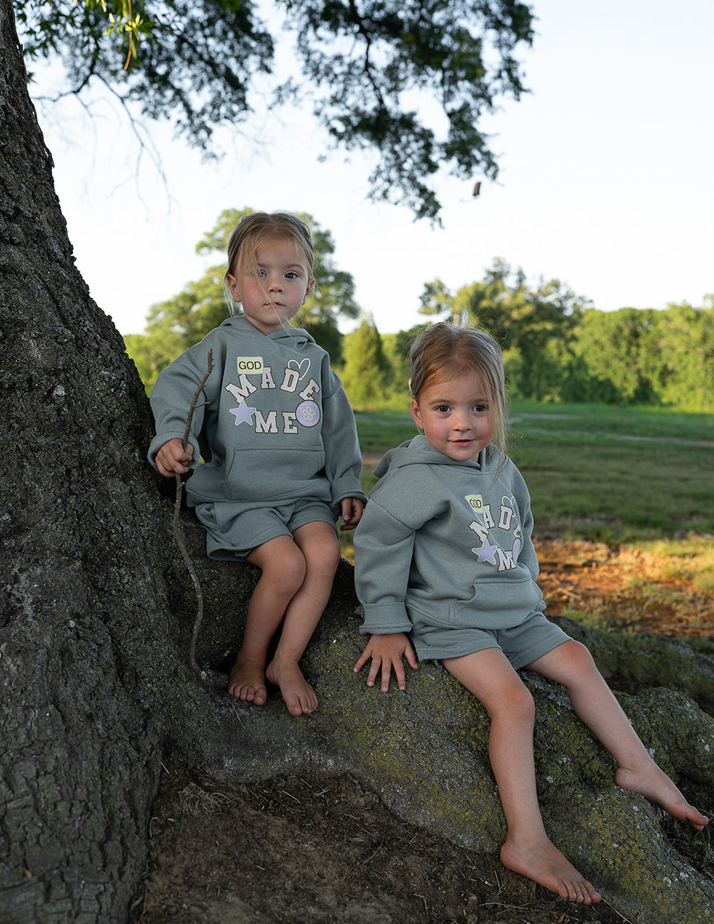 Sudadera con capucha para niños "Dios me creó"