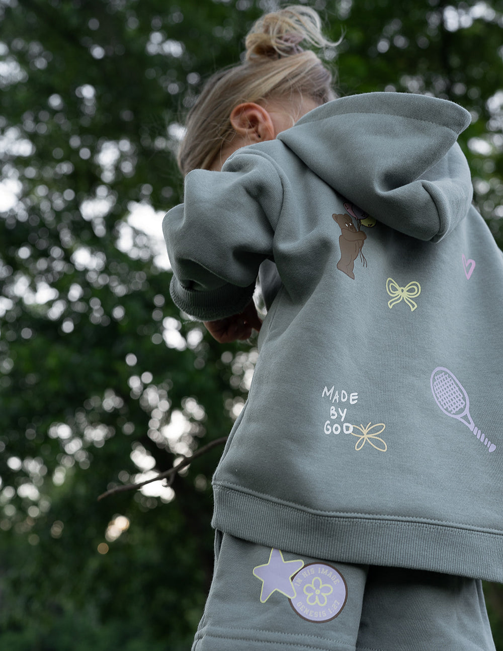 Sudadera con capucha para niños "Dios me creó"