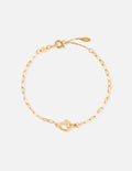 Pulsera con cadena de clips y motivo de corazón
