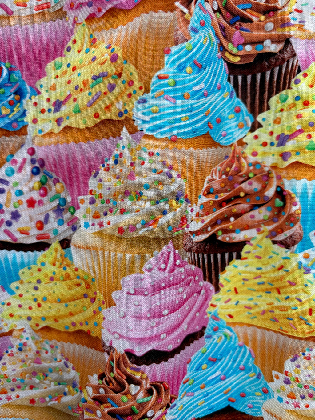 Vestido de patinadora con estampado de cupcakes