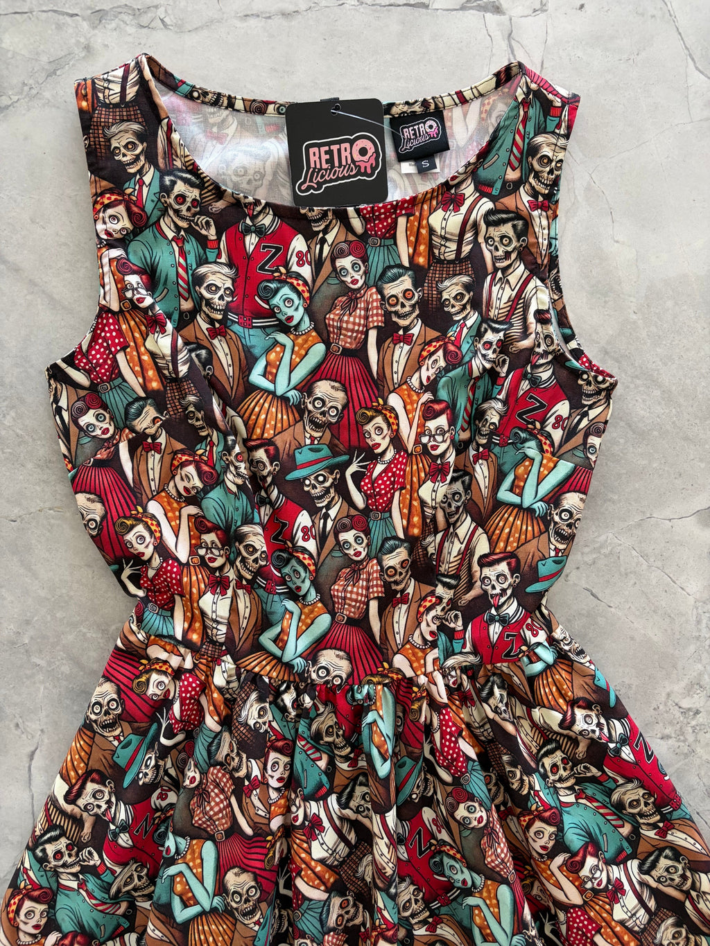 Vestido vintage de zombis