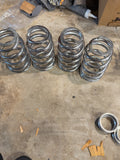 Four Chrome Coil Springs — Unidentified Suspension Parts Lot