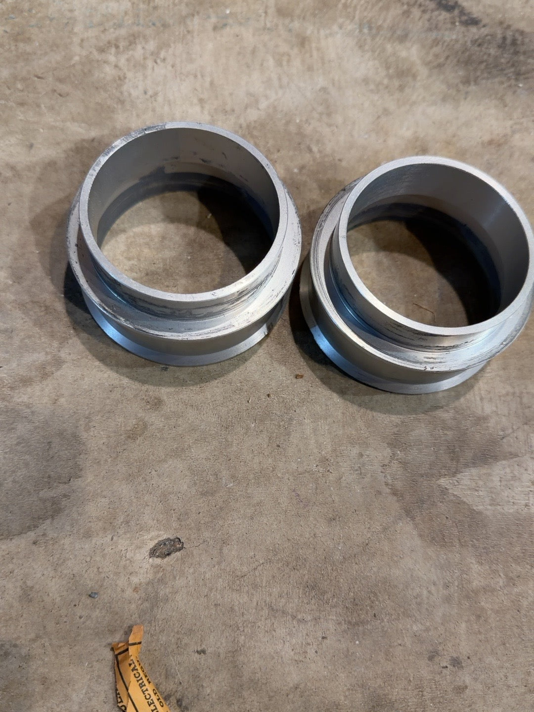 Aluminum Rings / Spacers — Pair, Application Unknown