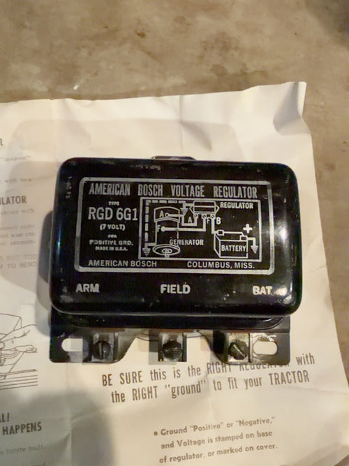American Bosch RGD 6G1 7V Positive-Ground Regulator — Untested