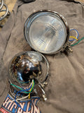 Autopal Halogen Chrome Round Headlamp Assemblies — Pair