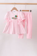 Pink Mallard Applique Pants Set