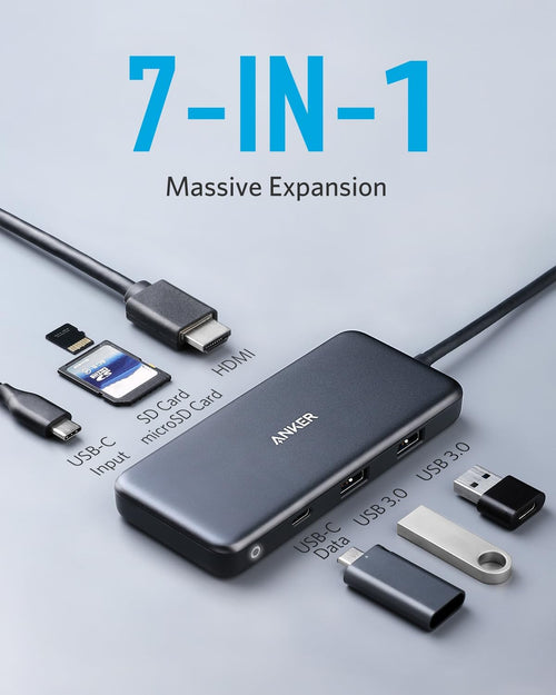 Anker Hub USB-C <b>341</b> (7 en 1)