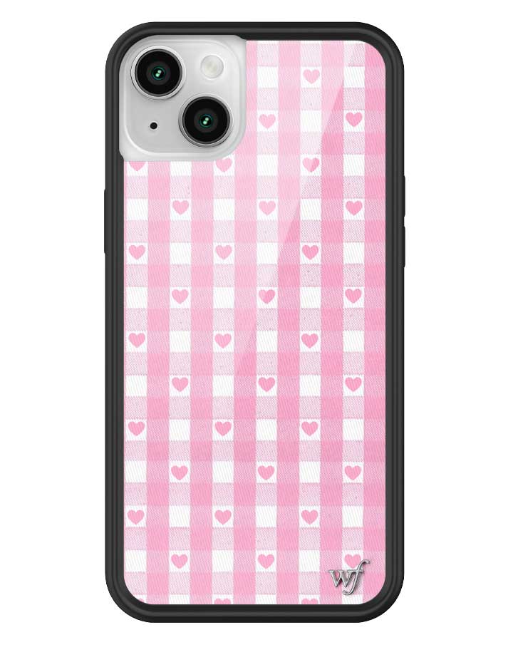 Corazones a Cuadros Vichy | Funda Rosa para iPhone